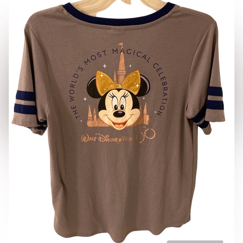 Walt Disney World 50th Anniversary Celebration T Shirt Minnie Soccer Tee M